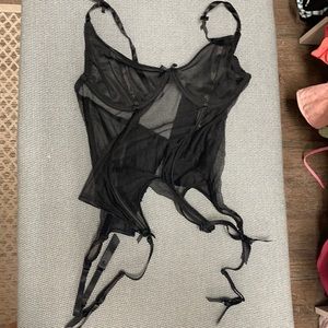 Sheer black corset